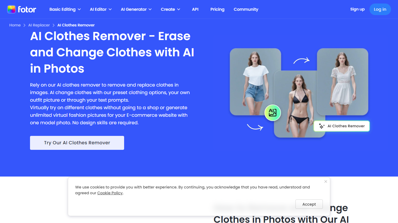 AI Clothes Remover Online Free by Fotor