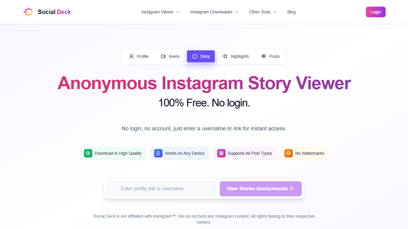 Anonymous Instagram Story Viewer