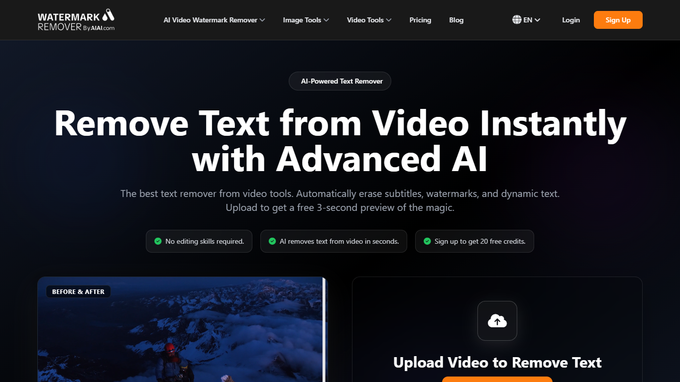 Remove Text from Video