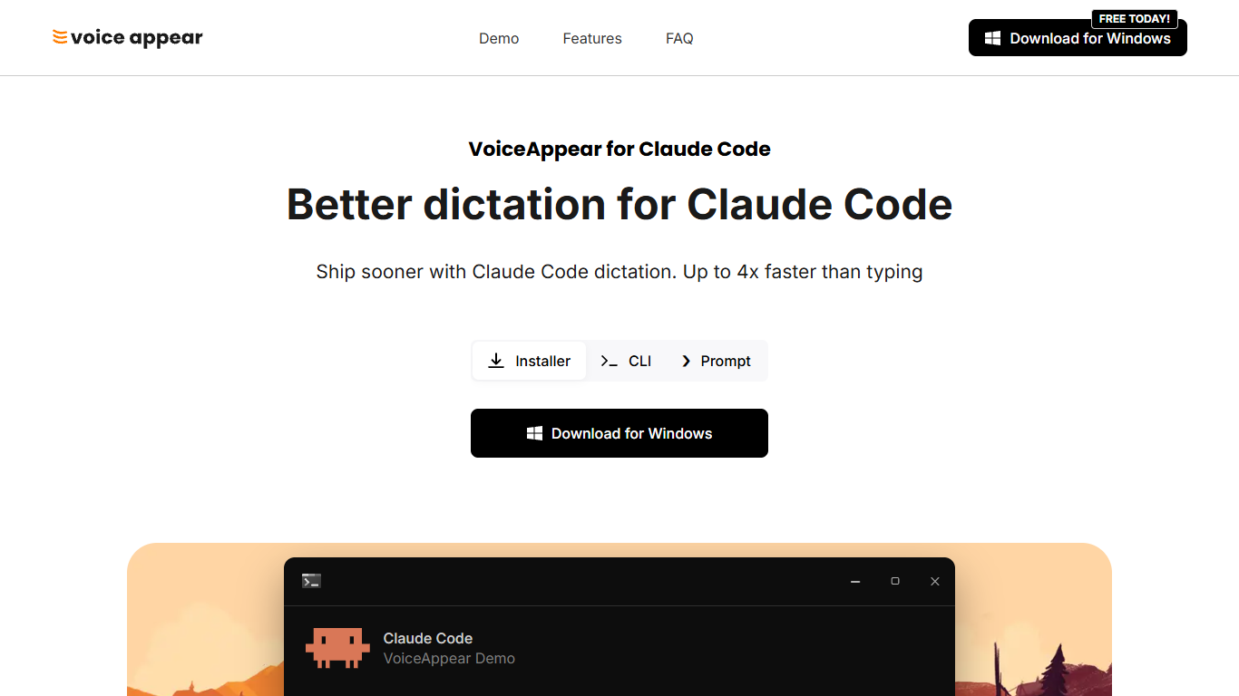 VoiceAppear - Dictation for Claude Code