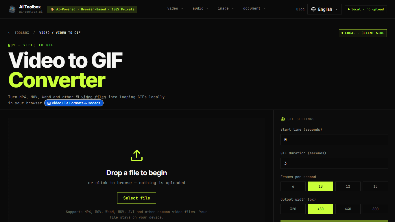 AI Toolbox Video to GIF