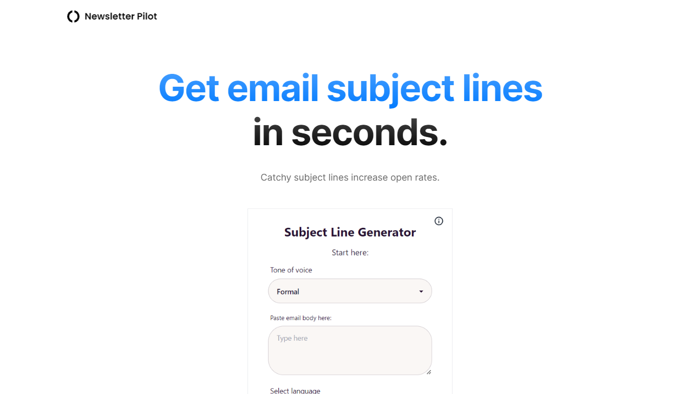 Subject Line Generator