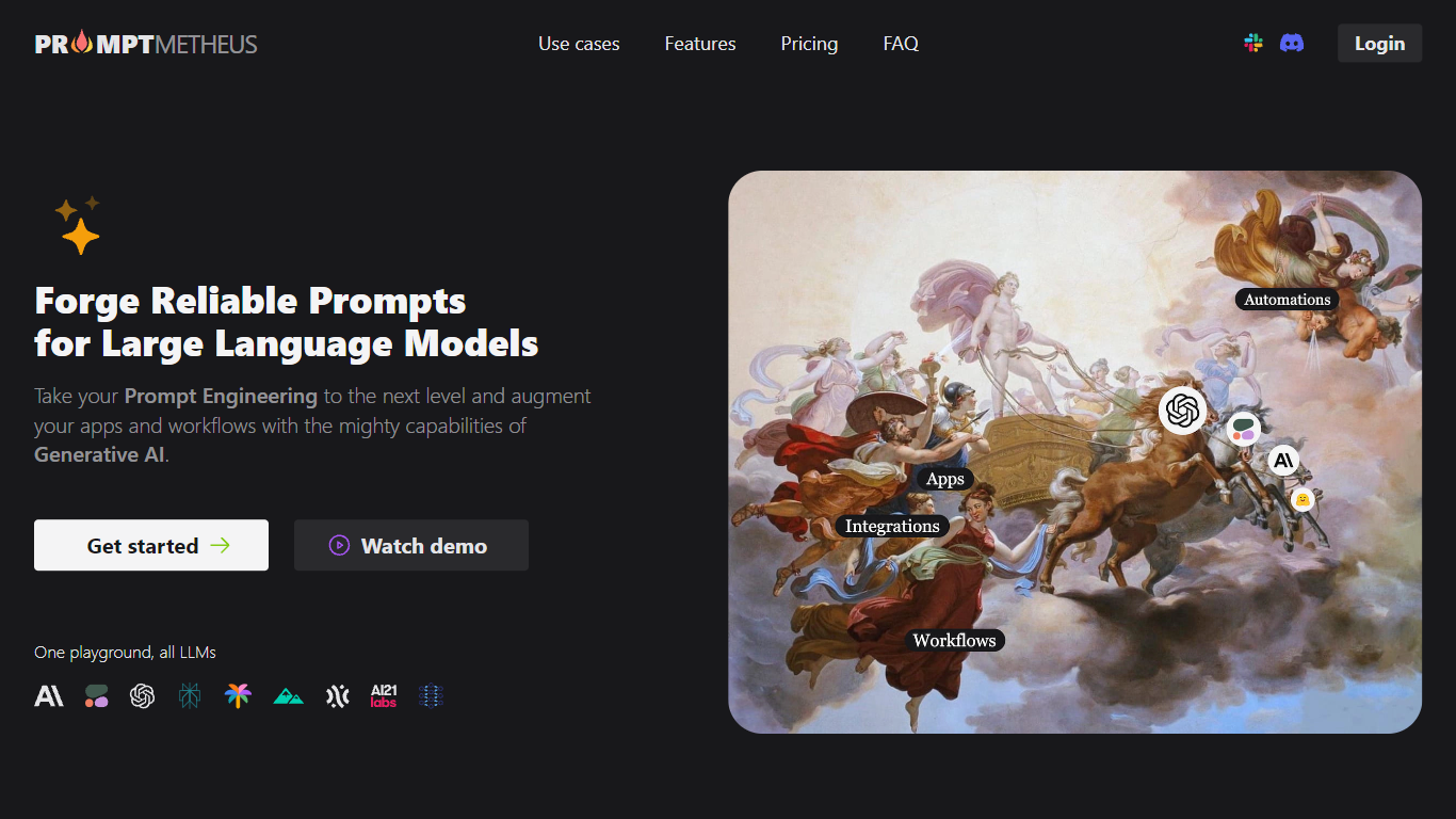 PROMPTMETHEUS · Prompt Engineering IDE