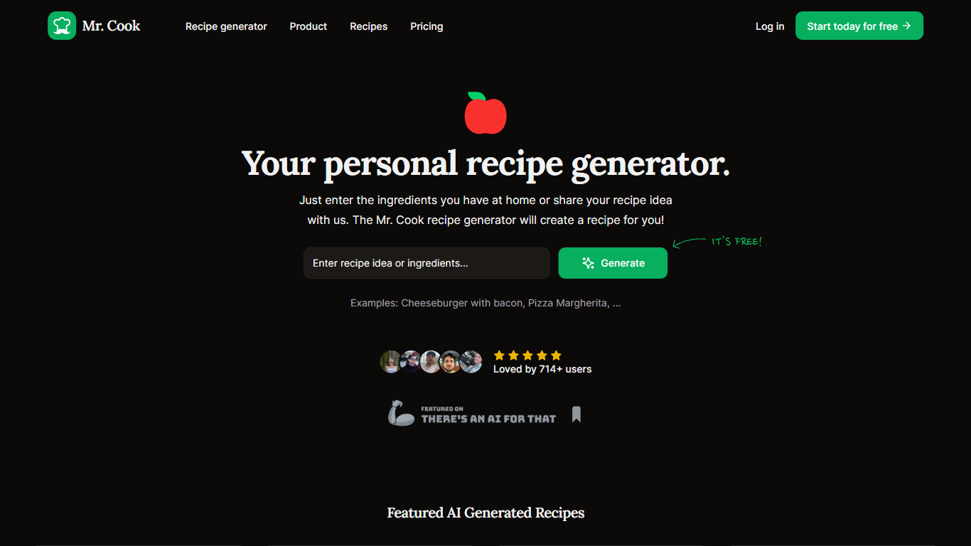 Mr. Cook - Recipe Generator