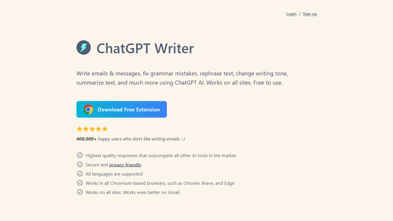 ChatGPT Writer