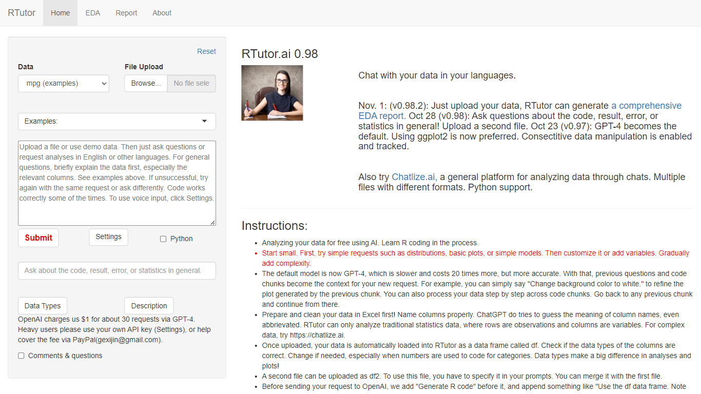 RTutor 0.98RTutor