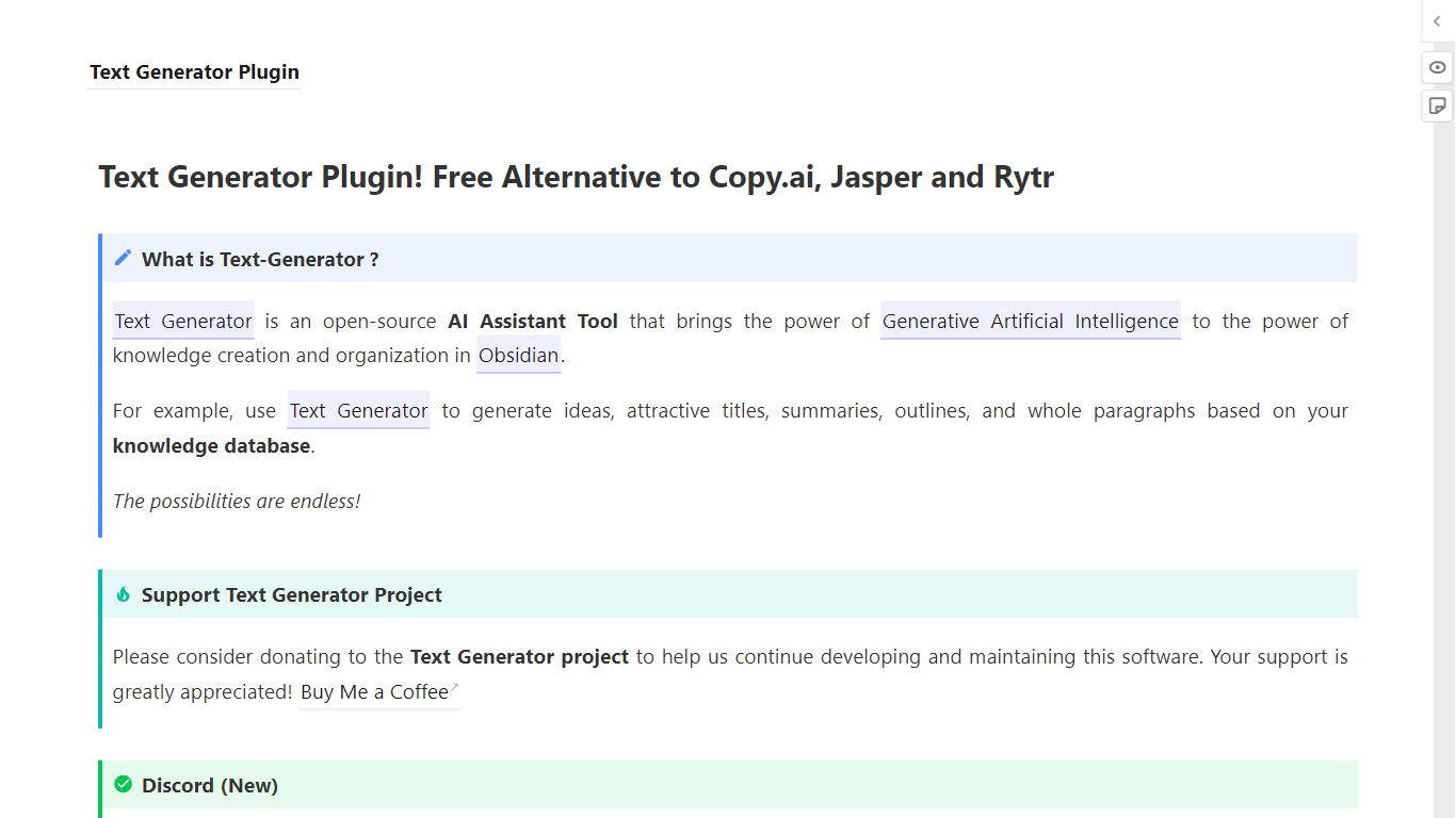 Text Generator Plugin