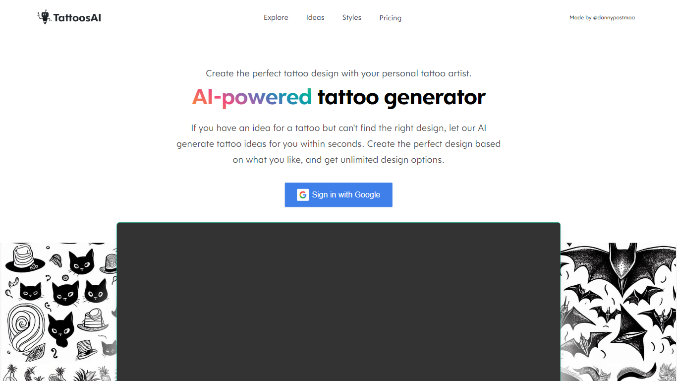 TattoosAI - AI Tattoo Generator}