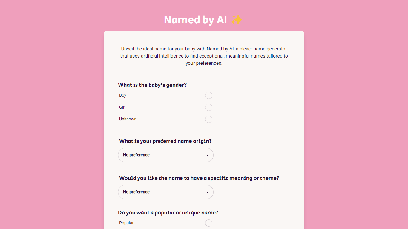 Named by AI