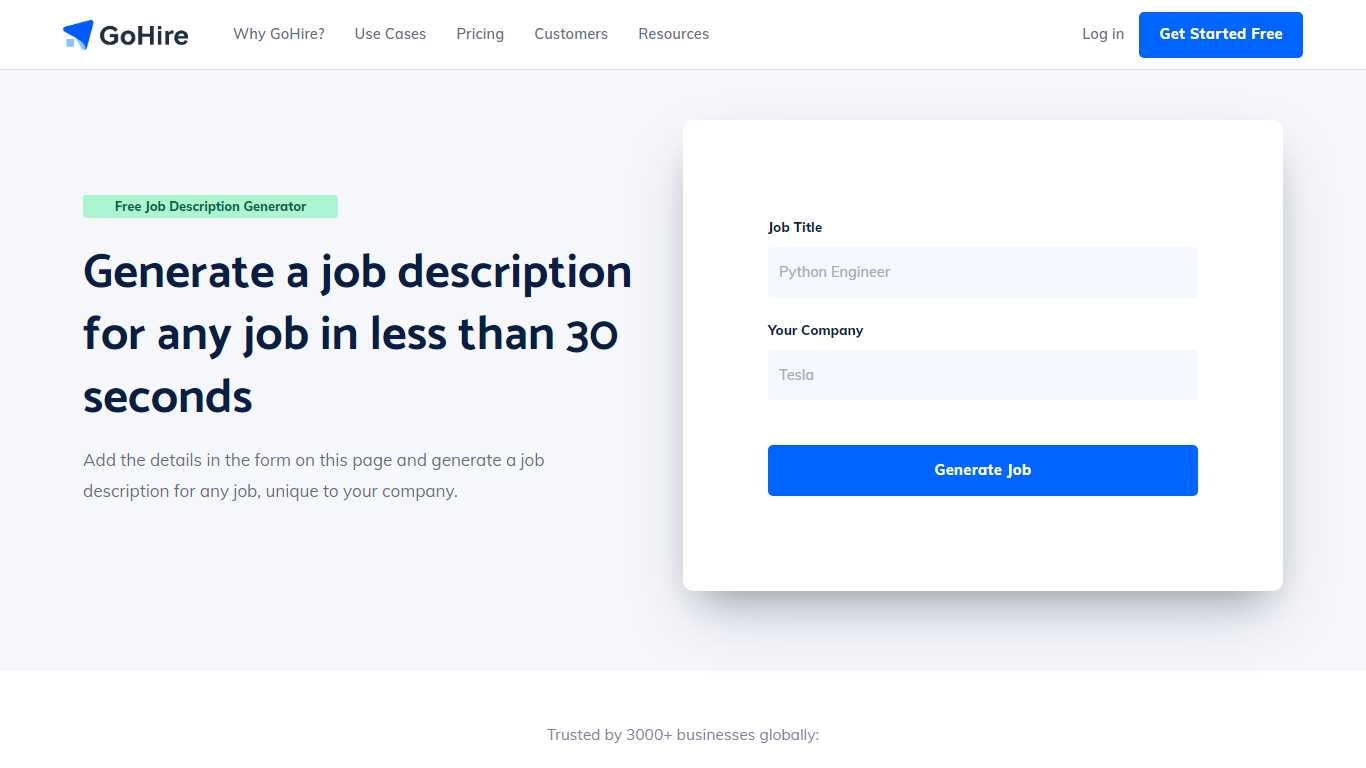 GoHire Job Description Generator