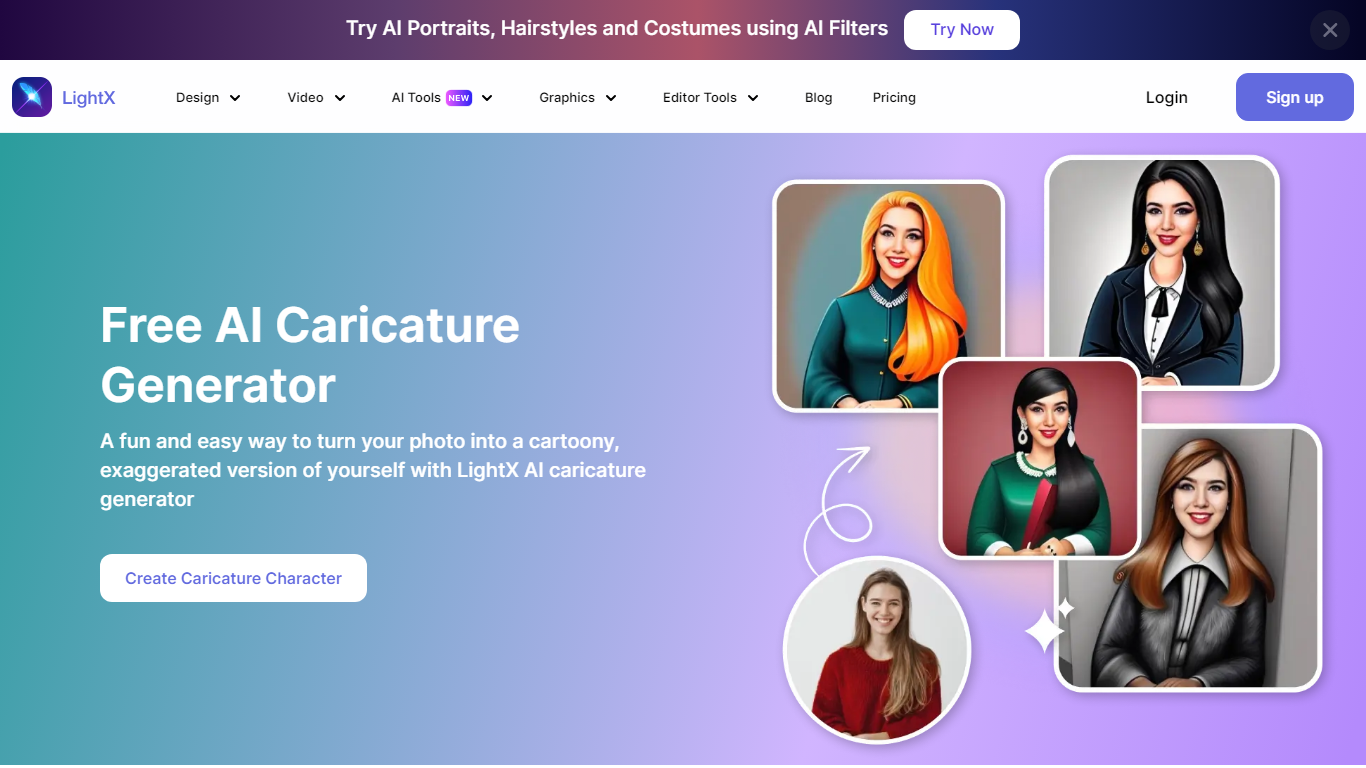 AI Caricature Generator By LightX