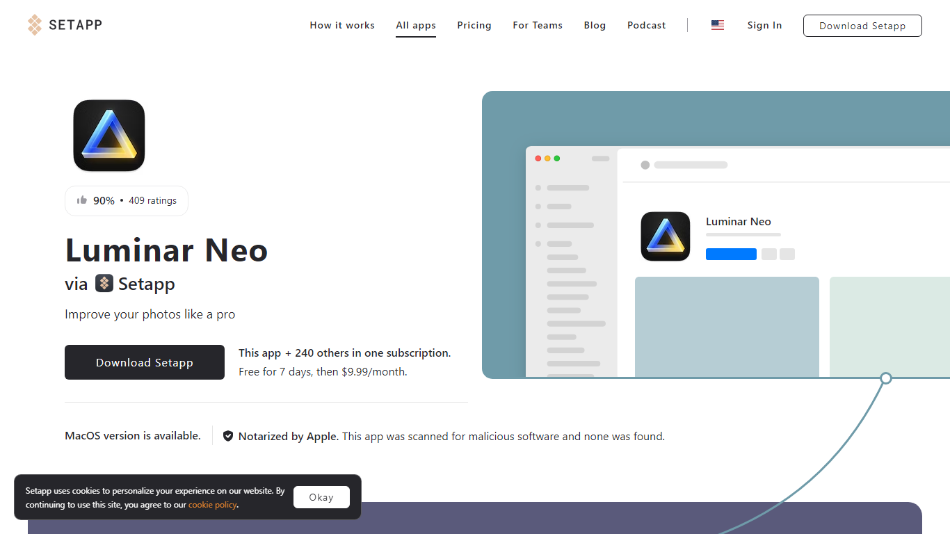 Luminar Neo on Setapp