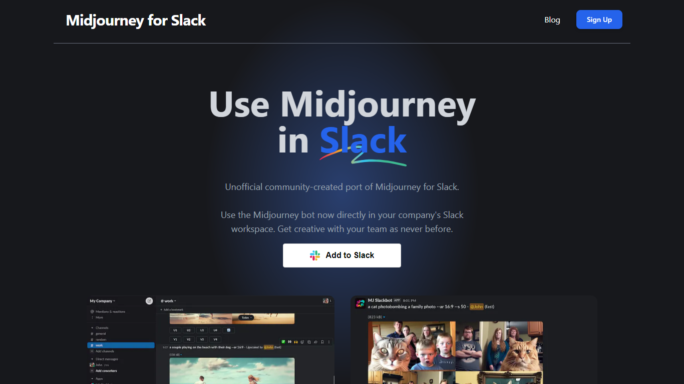 Midjourney for Slack