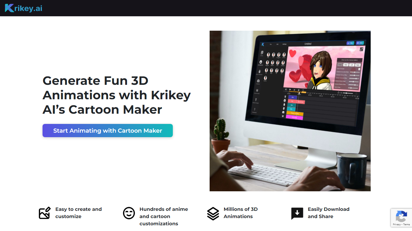 Krikey AI Cartoon Maker