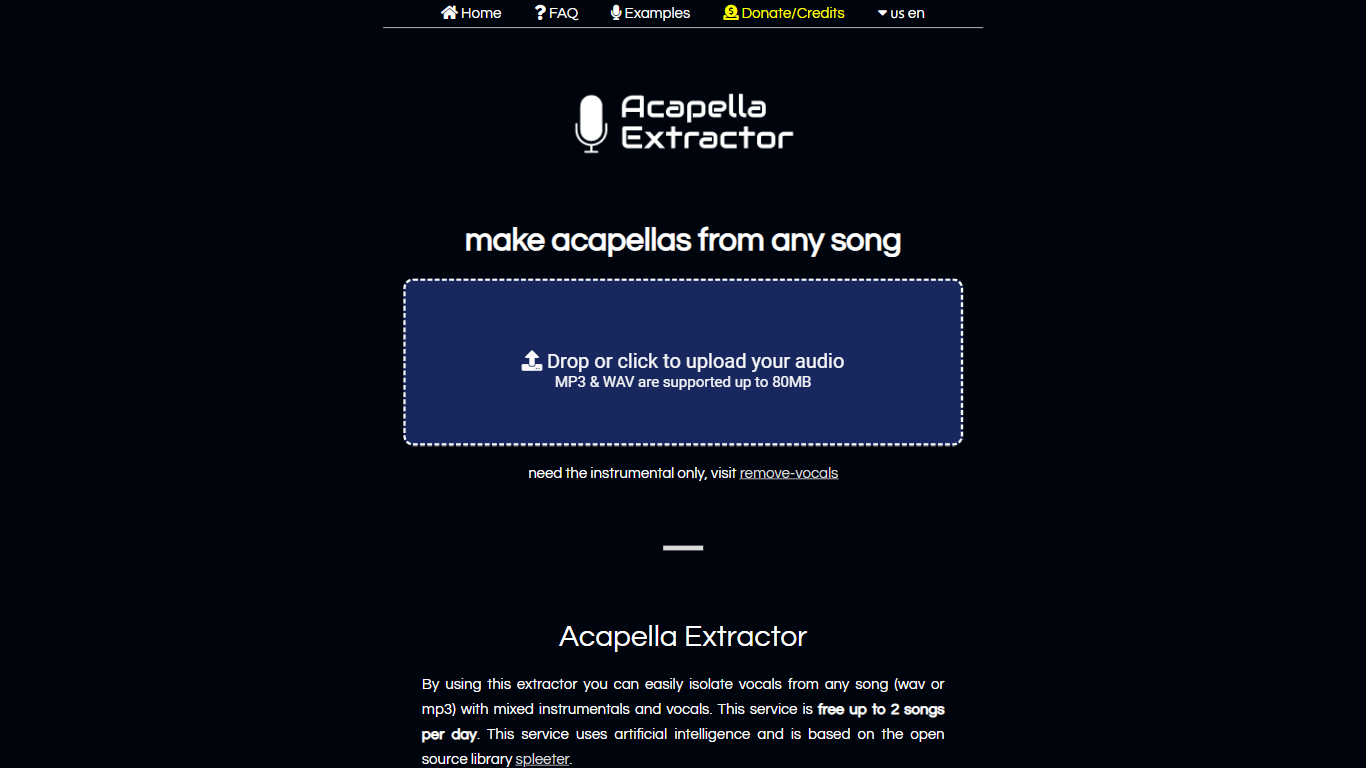 Acapella Extractor