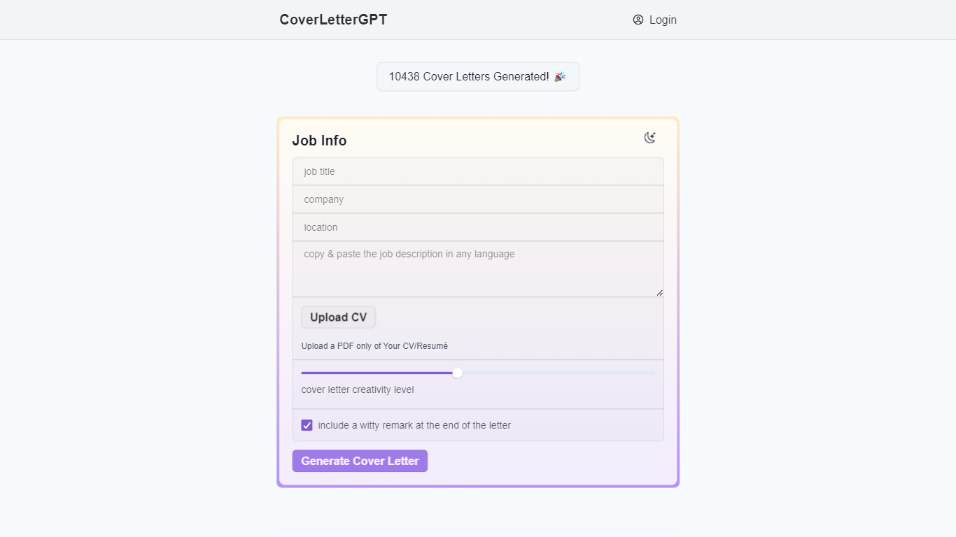 CoverLetterGPT