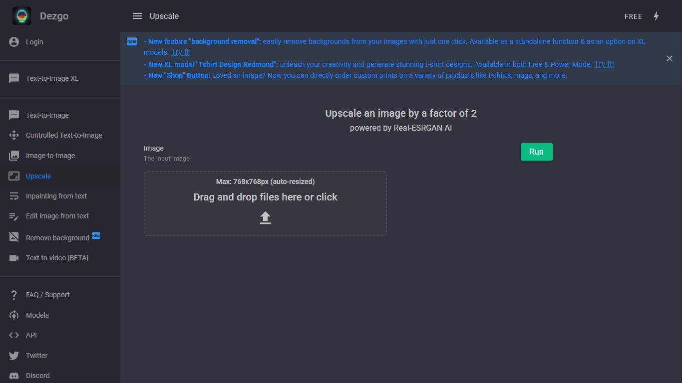 Dezgo Image Upscaler