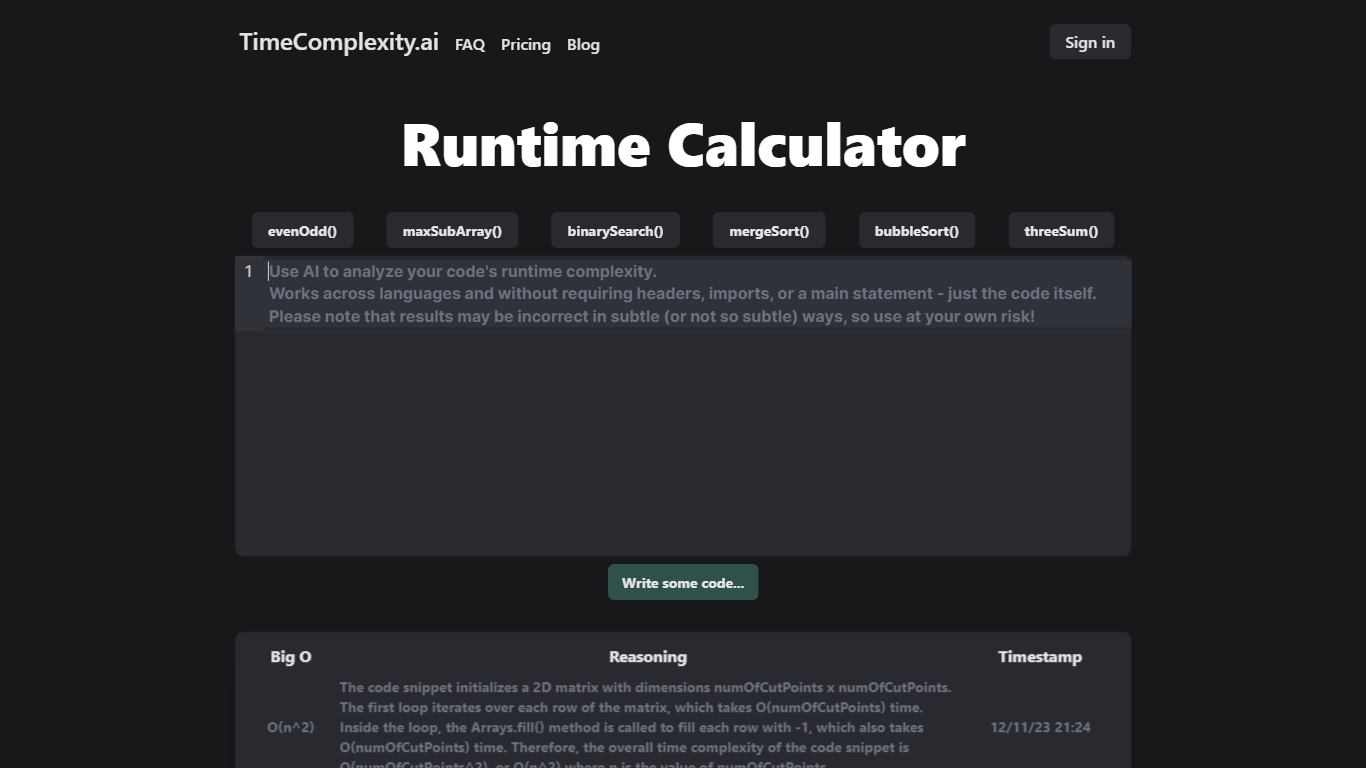 TimeComplexity.ai