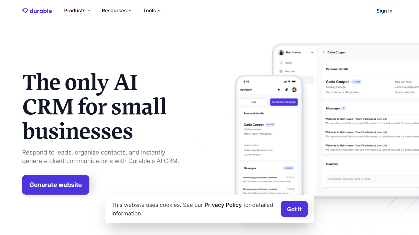 AI CRM Software | Durable