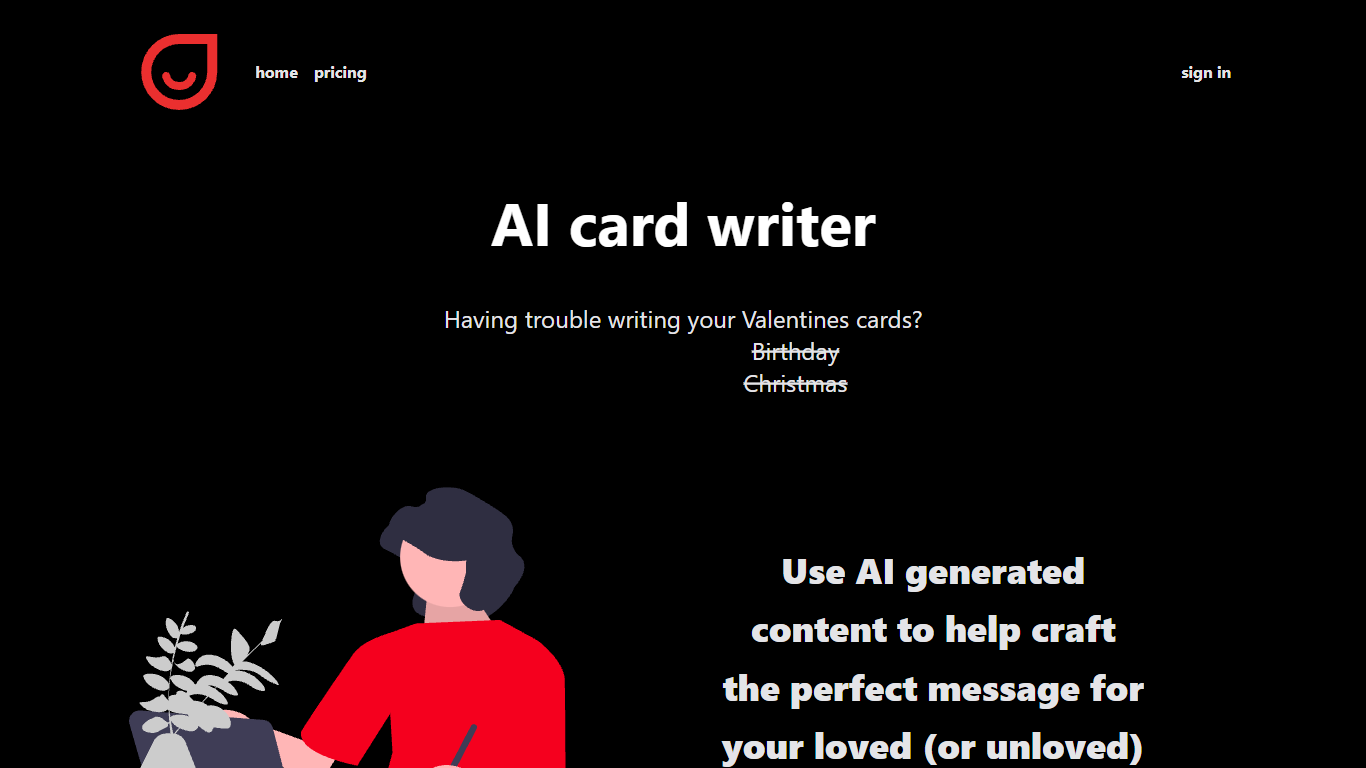 write-a-card.co - AI Christmas Card Generator}