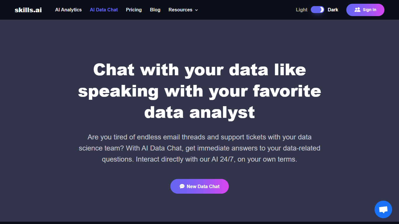 AI copilot for Your Data Analytics | skills.ai