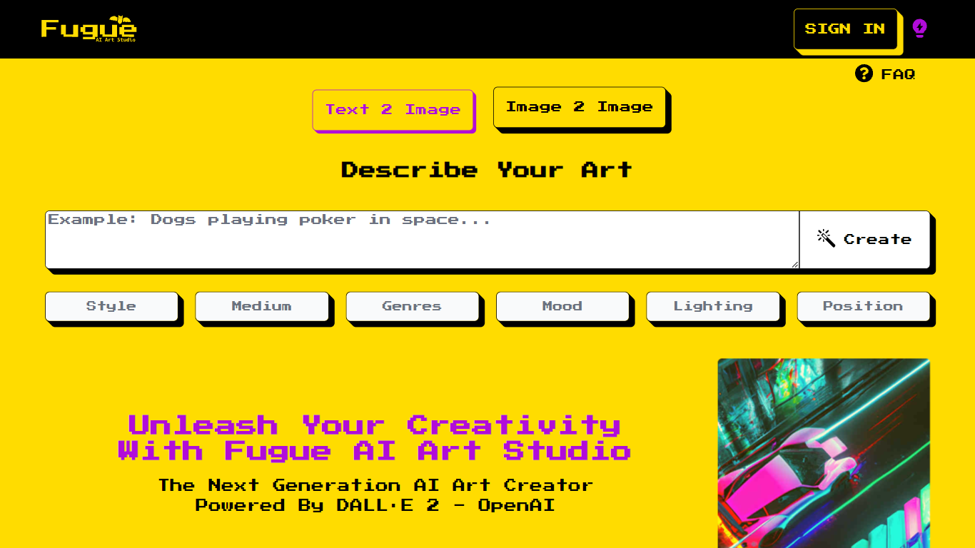 Fugue - AI Art Studio
