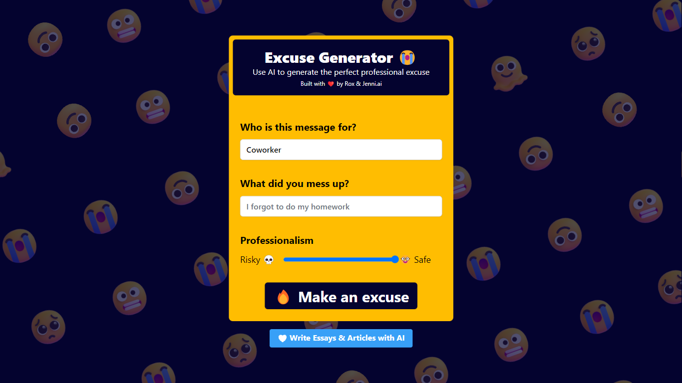 Excuse Generator