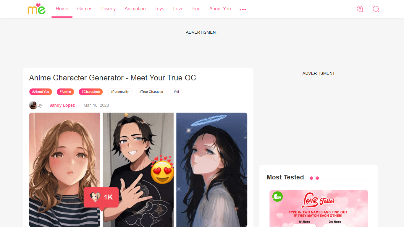 Anime Character Generator | Testname.me