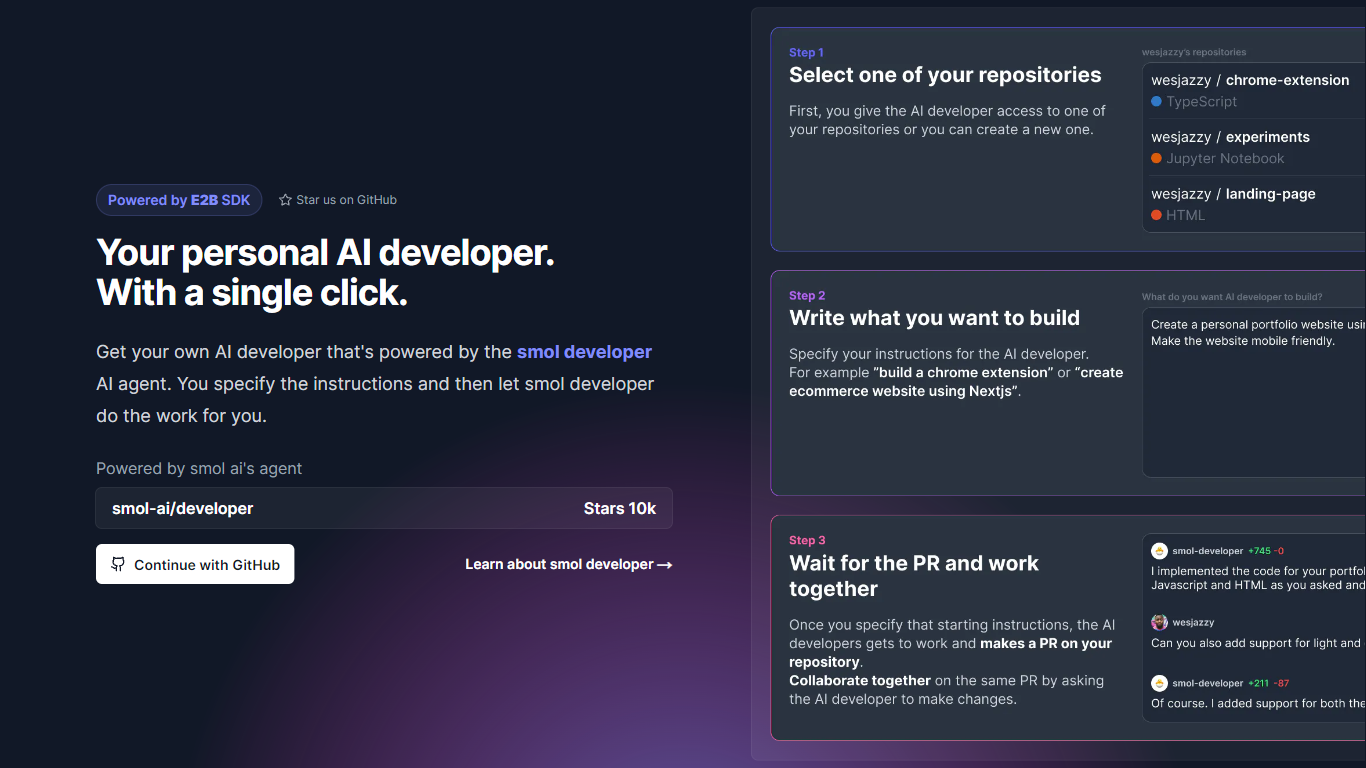 Smol Developer | E2B