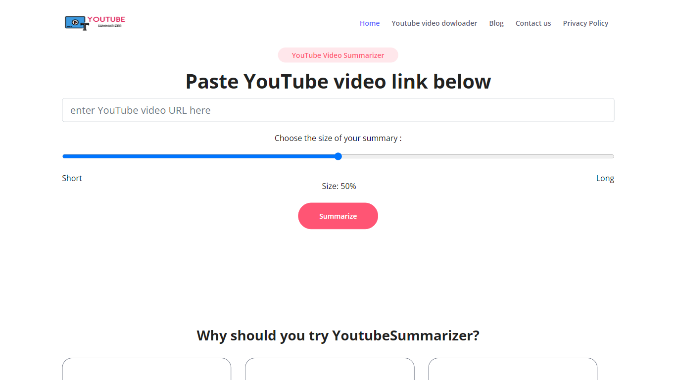 YouTube Summarizer - AI Video Summarizer}