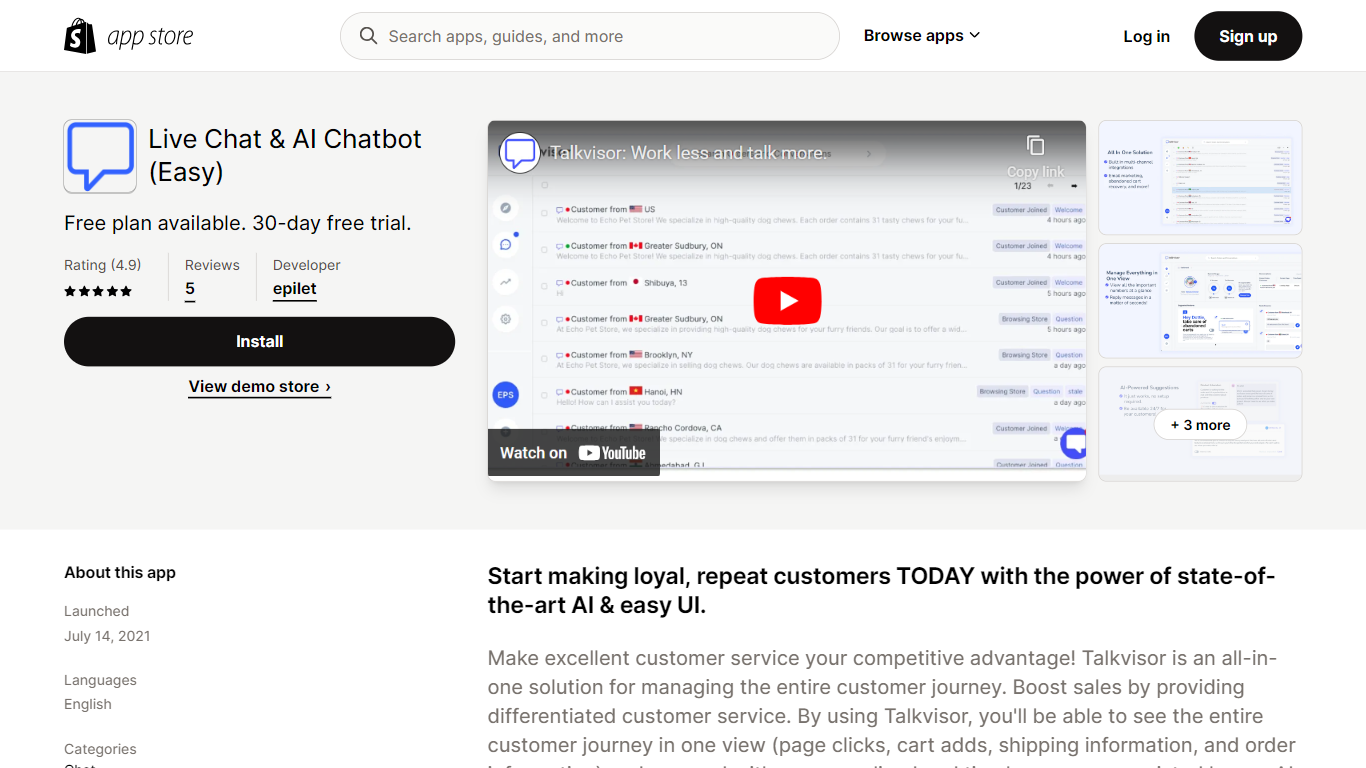Talkvisor | Shopify App