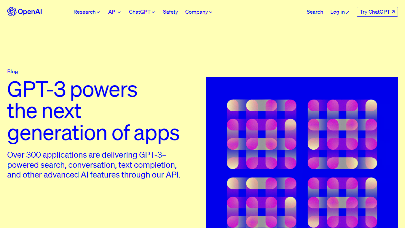GPT-3 powers the next generation of apps