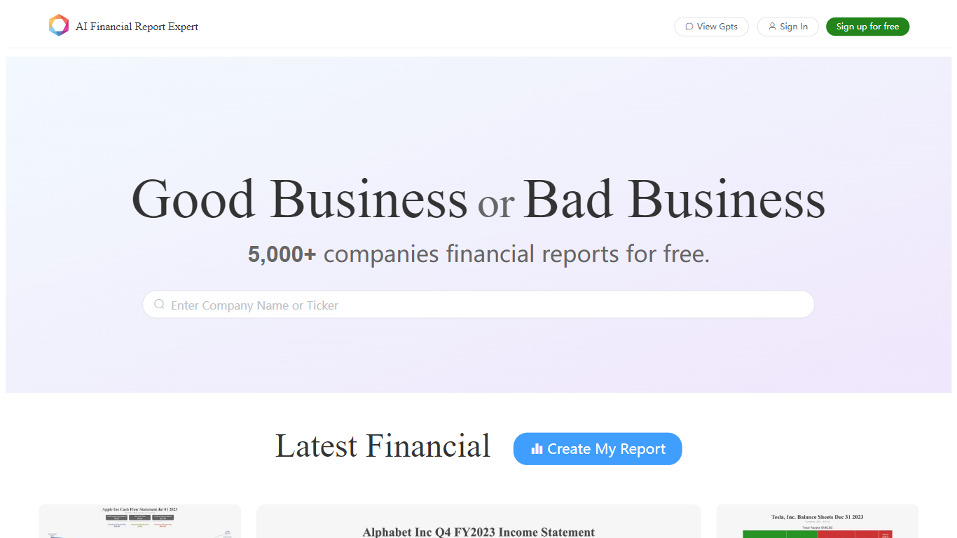 AI Financial Report Analysis