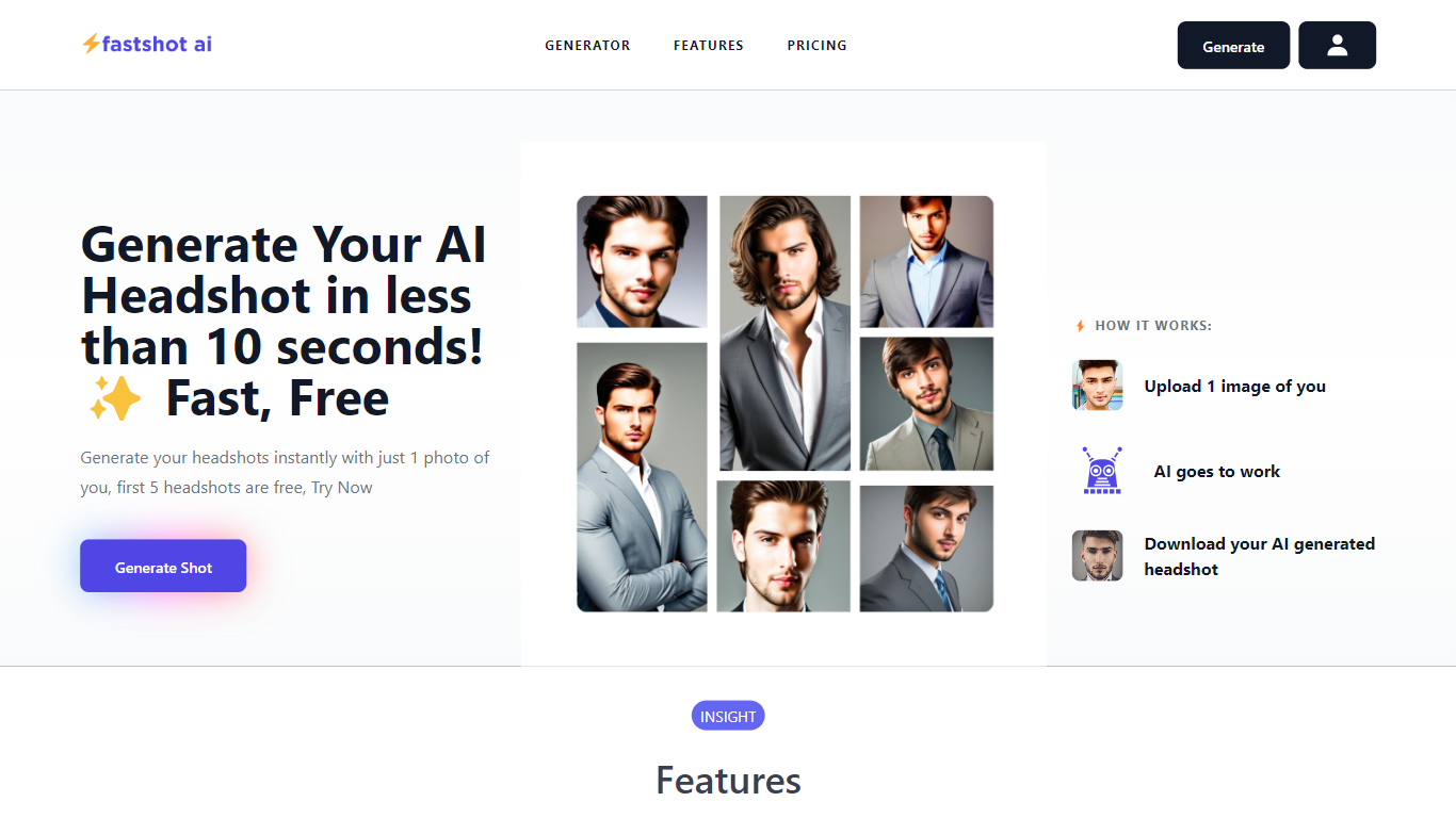 FastShot AI  - AI Headshots Generator}