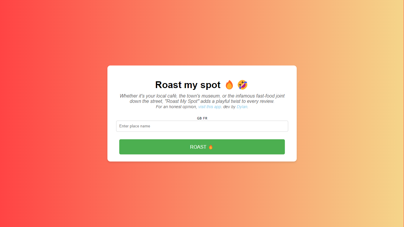 Roast my spot 🔥🤣
