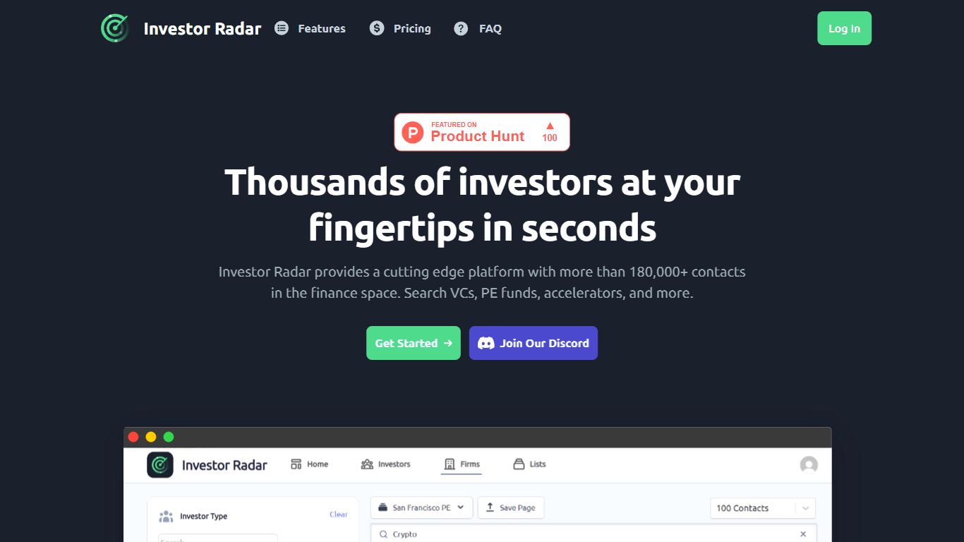 Investor Radar