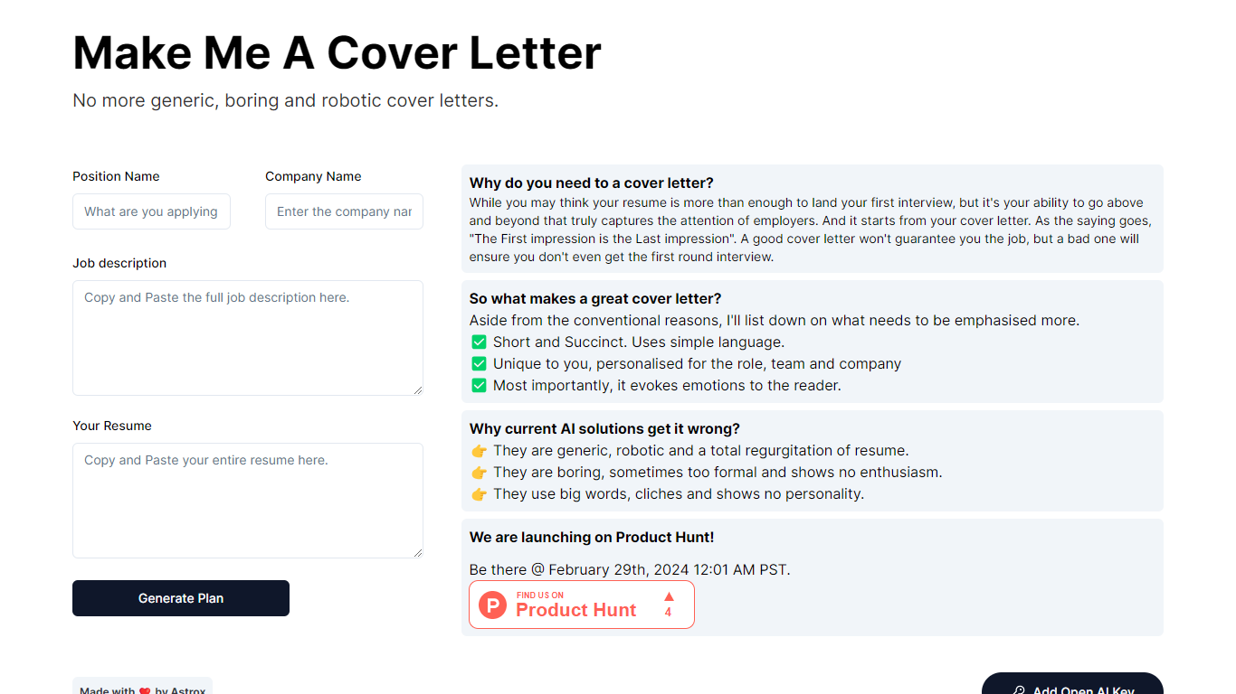 Make Me A Cover Letter