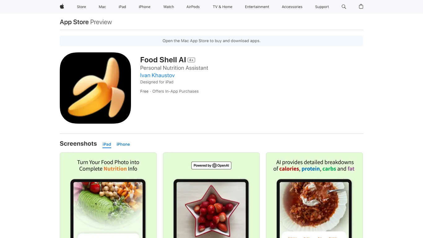 ‎Food Shell AI