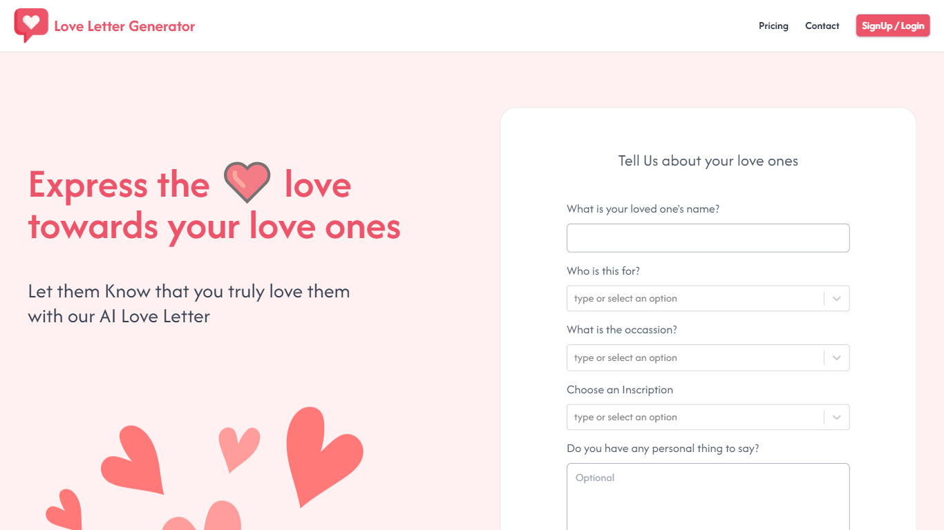 Love Letter Generator