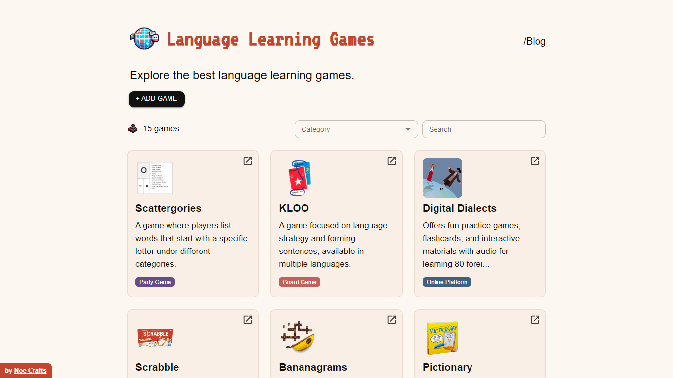 Language Learning Games