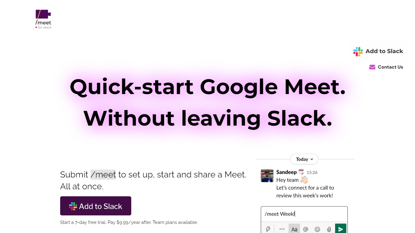 Meet For Slack