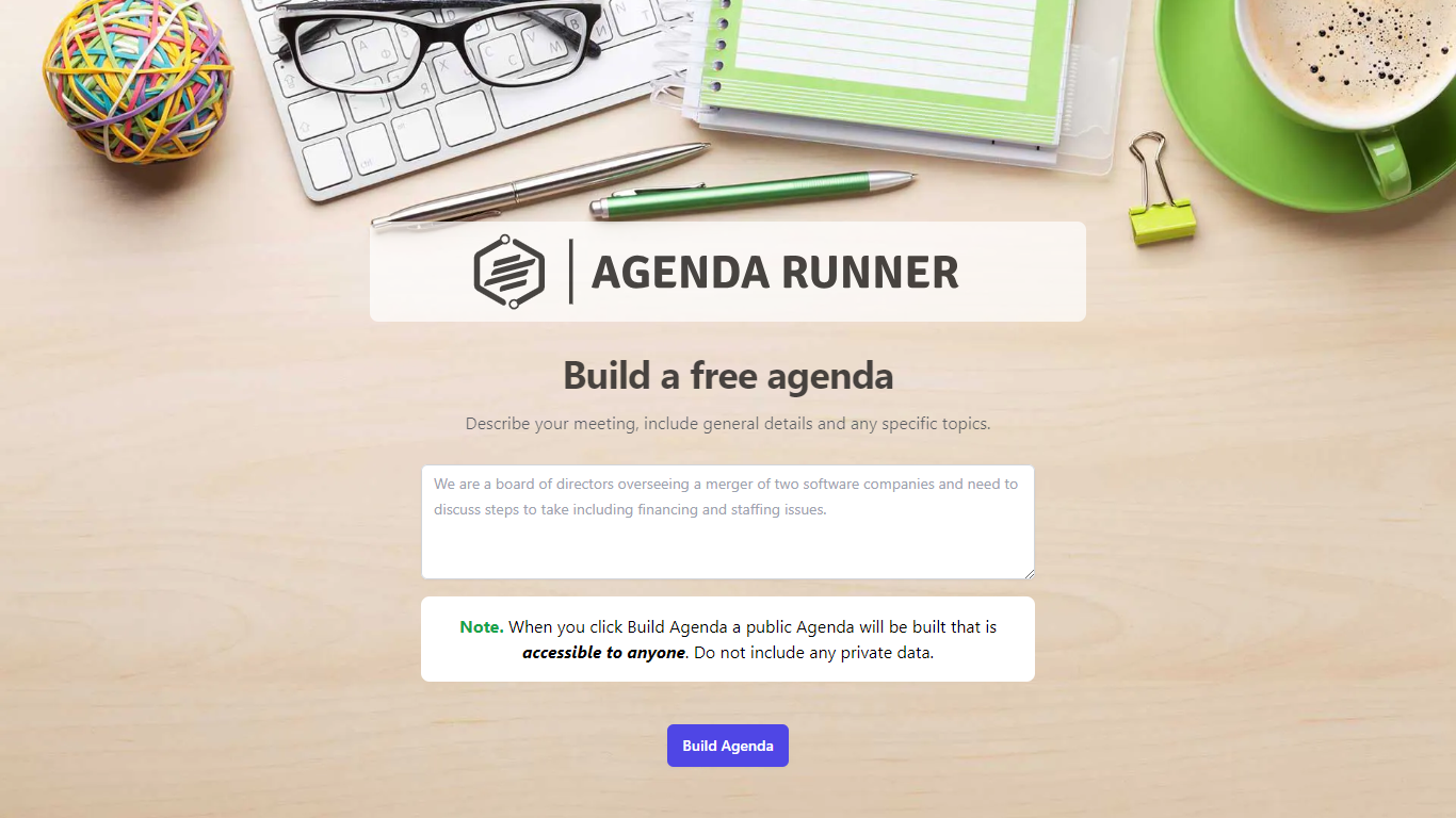 Agenda Runner 