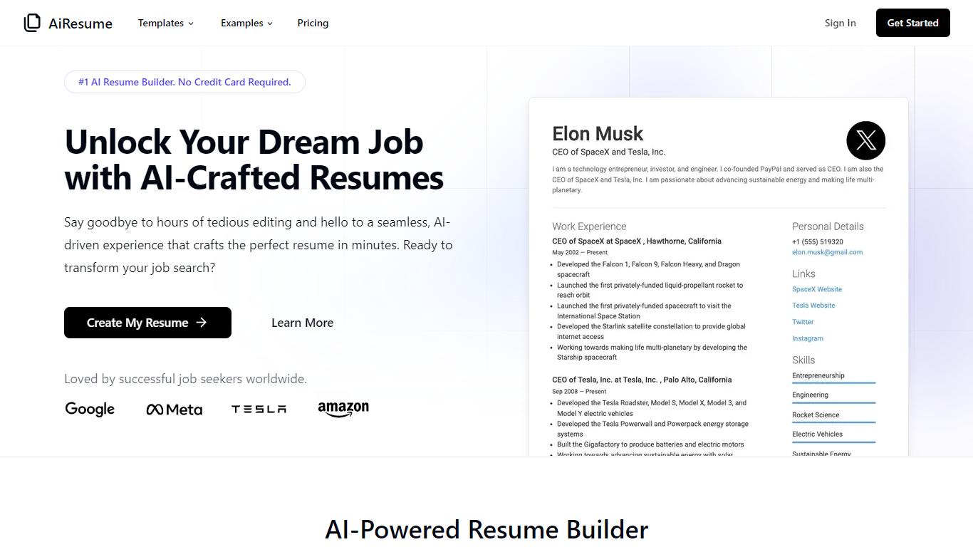 AI-Powered Resume Builder 