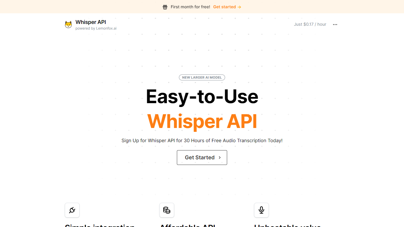 Whisper API