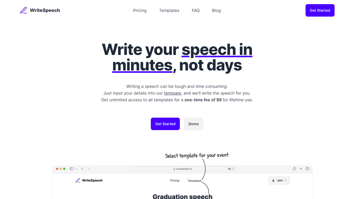 WriteSpeech