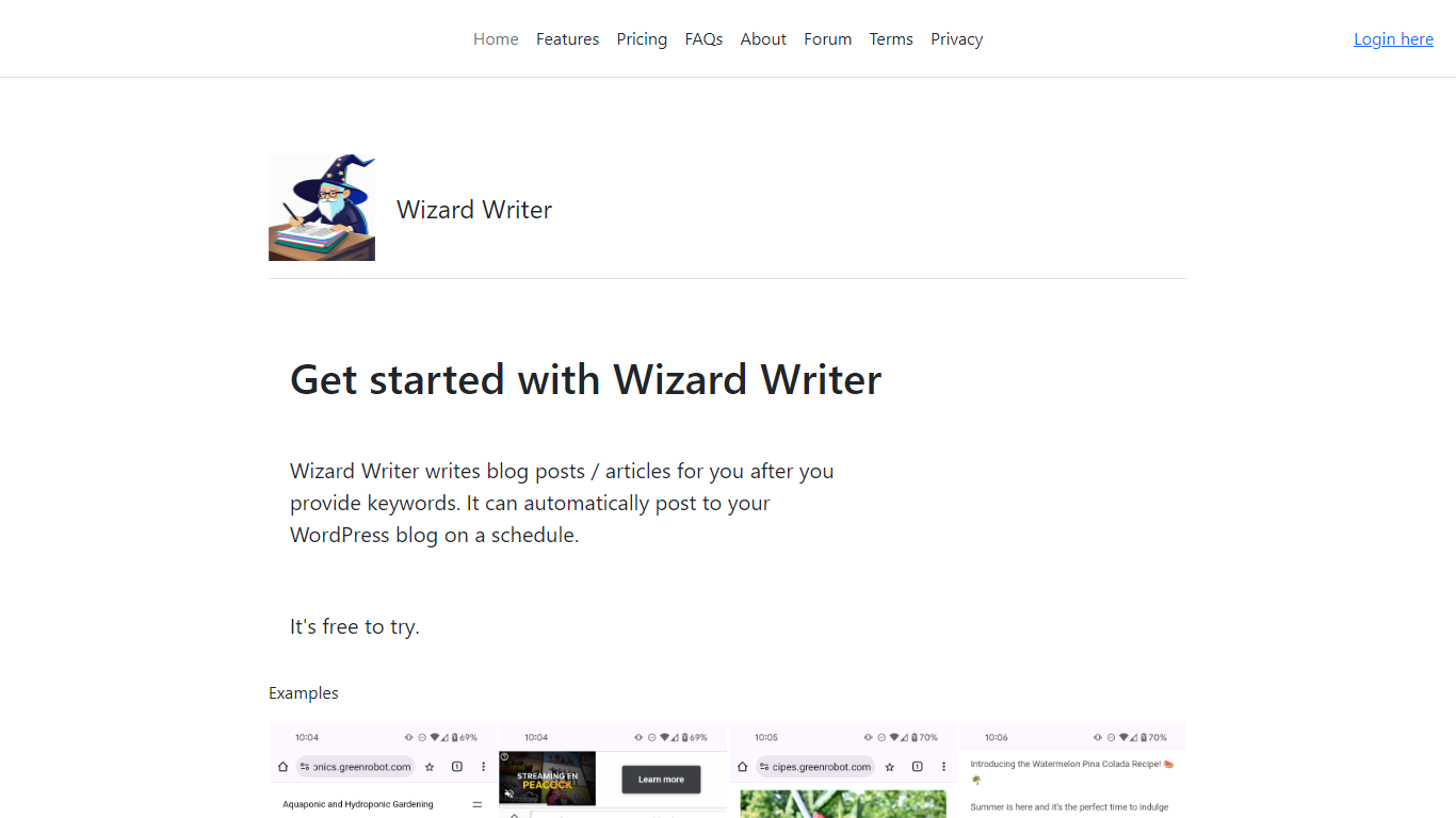 Wizard Writer