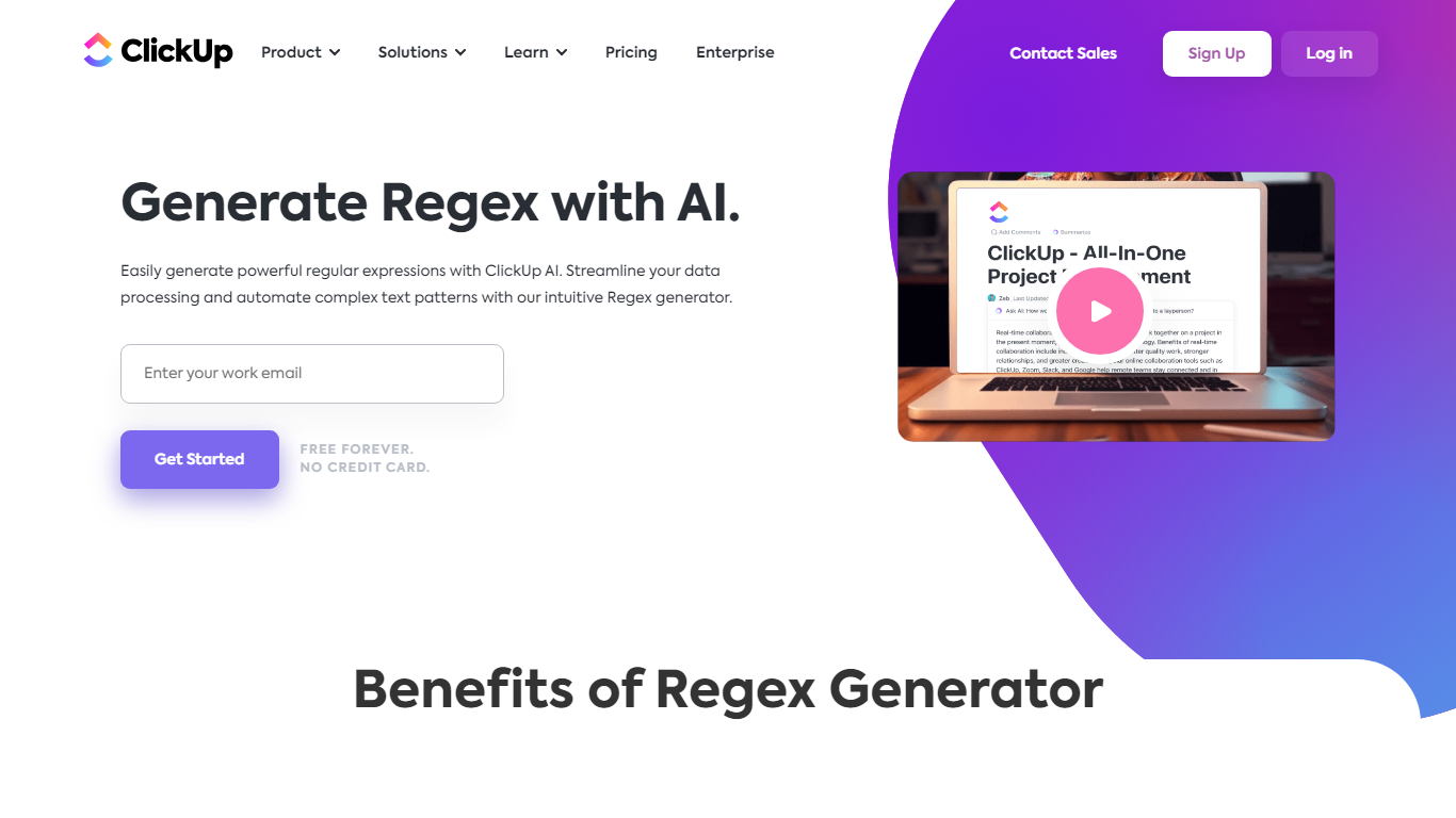 Regex Generator By ClickUp Pricing, Reviews, Alternatives