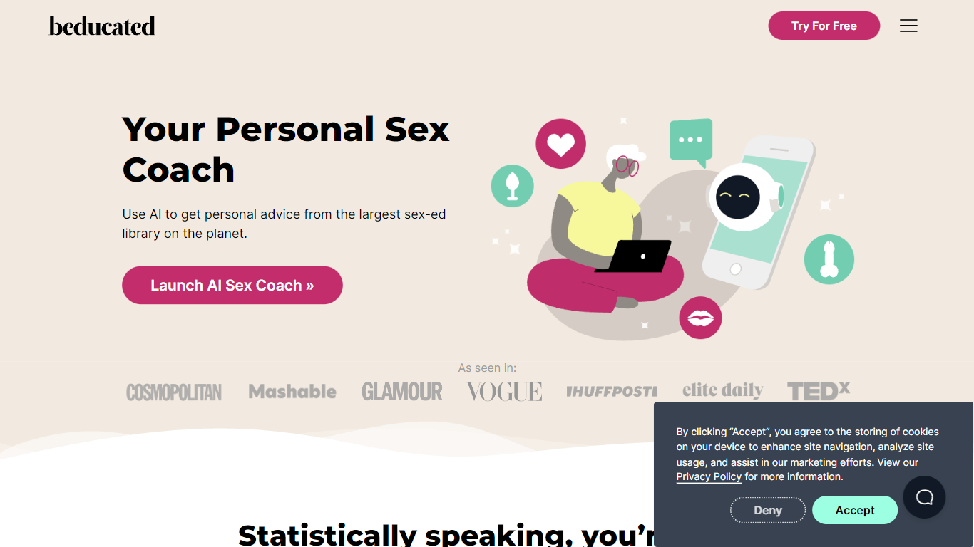 Beducated AI Sex Coach Pricing, Reviews, Alternatives